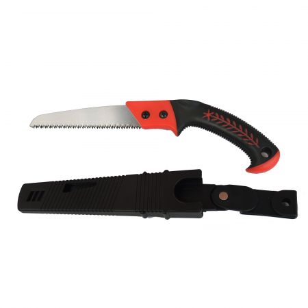 Tree Pruning Saw with Plastic Sheath - Soteck tree pruning straight blade hand saw with hard sheath